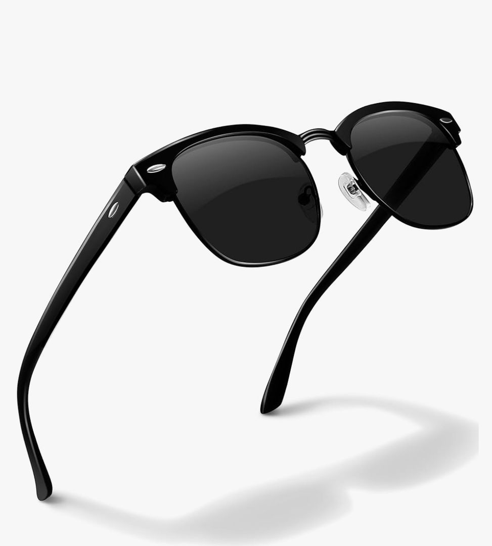 livho Rimless Trendy Polarized Sunglasses Men Women, Retro Sun Glasses for Men Women 2025, Semi Rimless UV Protection Shade