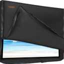 3-Side Zippered Box-Shaped Outdoor TV Cover 60 to 65 Inch Waterproof, 600D Heavy Duty Oxford Weatherproof TV Enclosure Protector, Waterproof Double Zipper Front Flap for Outside Flat Screen 60-65in TV