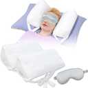 AOSSA Beauty Pillow for Back Sleeping Anti-Wrinkle Aging Pillow, Head Support Trainer for Upright Sleep & Post-Surgery Recovery, Face Up Positioning Pillows for Wrinkle Prevention (White)