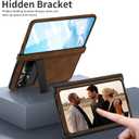 Pixel Fold Case, Leather Magnetic Hinge Protection Cover Built-in Screen Protector, Compatible with Google Pixel Fold 2023 (Brown)