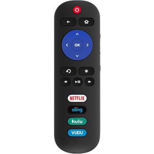 New Replacement Universal Remote Control Compatible with TCL/Hisense/Onn/Insignia/Sharp/Element/Westinghouse/Philips/JVC/RCA/Hitachi/Sanyo/LG Roku TV