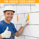 4Pcs Magnetic Stud Finder, No Batteries Required, Easy to Use Wall Scanner Detector Rapidly Locates Screws, Nails & Metal Studs Through Drywall & Wood