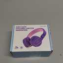 AILIHEN Kids Headphones for School, Safe Volume Limited 93dB, On-Ear HD Mic Stereo Sound Girls Boys Wired Headphones for Kid, Foldable Headset for Travel Computer Plane Kindle Tablet (Pink Purple)