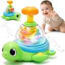 Baby Crawling Toys 6-12 Months, Musical Light-up Toys for 1 Year Old, Press to Spin Turtle for Cause and Effect, Infant Tummy Time Early Learning, Christmas Birthday Gifts Boy Girl 7 8 9 10 11 Month