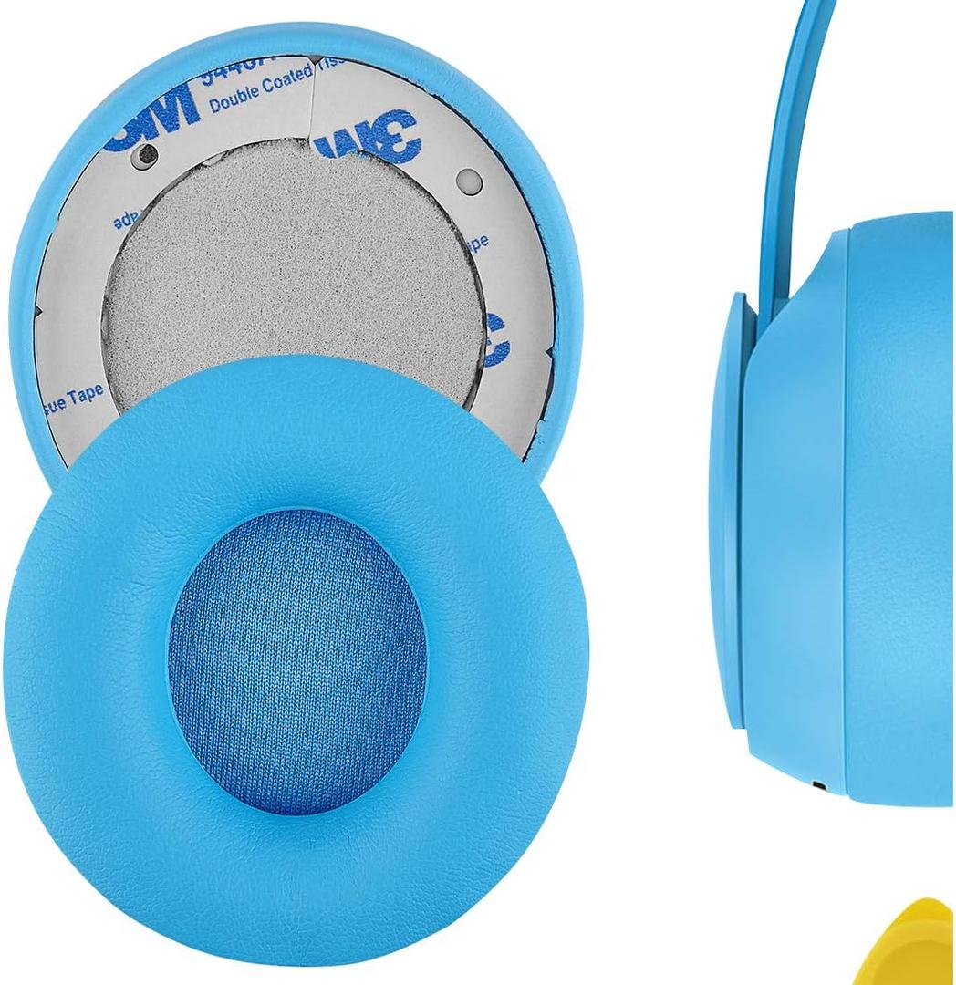 Geekria Replacement Ear Pads Compatible with Beats Solo Pro (A1881) Headphones, Ear Cushions (Light Blue)