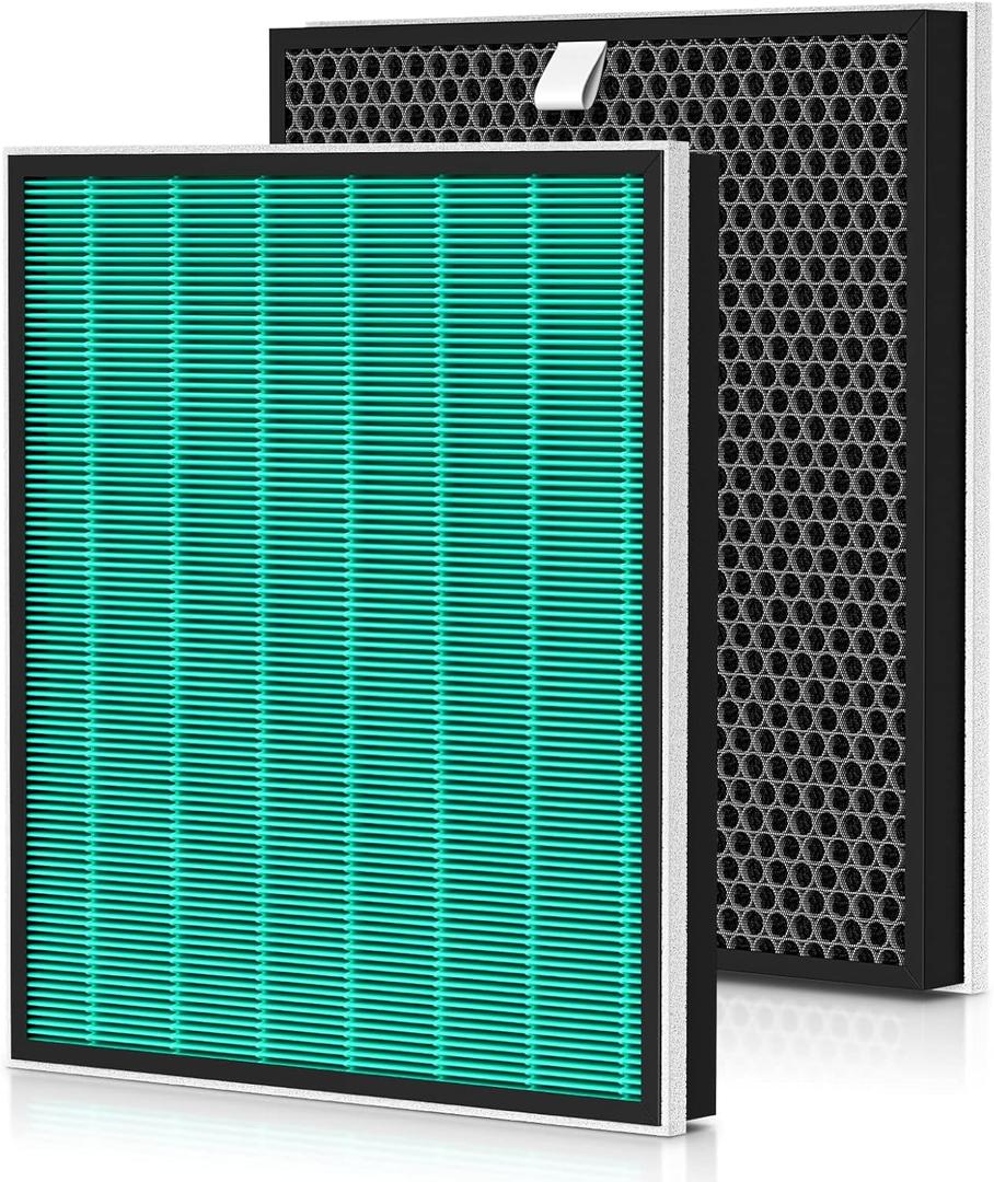 2 Pack 250/250S Replacement Filters for Coway AIRMEGA Max2 250 250S Smart Air Purifier, Max 2 Green True HEPA and Activated Carbon Filter Set, AP-1720-FP
