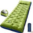 KASBAH Camping Sleeping Pad,Extra Wide 6 inch Thick Inflatable Sleeping Pads with Built-in Foot Pump and Pillow,Ultralight Camping Mat Gear for Outdoor Hiking,Camping