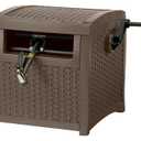 Suncast Hose Reel with Smart Trak Hose Guide, Water-Tight Connection, Durable Resin Construction, 225' Hose Capacity, Brown, Made in the USA