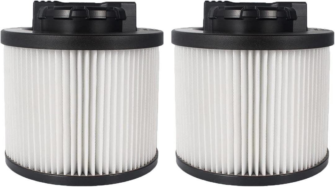 2 Pack DXVC4001 Replacement Filters for DEWALT 4-5 Gallon Wet/Dry Vac Cartridge Filter, Washable & Reusable