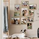 LUCKYLIFE Picture Frame Set 10-Pack, Gallery Wall Frame Collage with 8x10 5x7 4x6 Frames in Natural Woodgrain Finishes