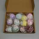 12 Pcs Cupcake Ornaments Set Christmas Hanging Christmas Tree Foam Cupcake Pastel Mini Dessert Ornaments for Xmas Tree Decoration Party Supplies