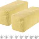 uxcell 2pcs Stretch Armrest Covers for Chairs/Sofas, Couch Arm Covers with Twist Pin, Furniture Protector Slipcovers Beige