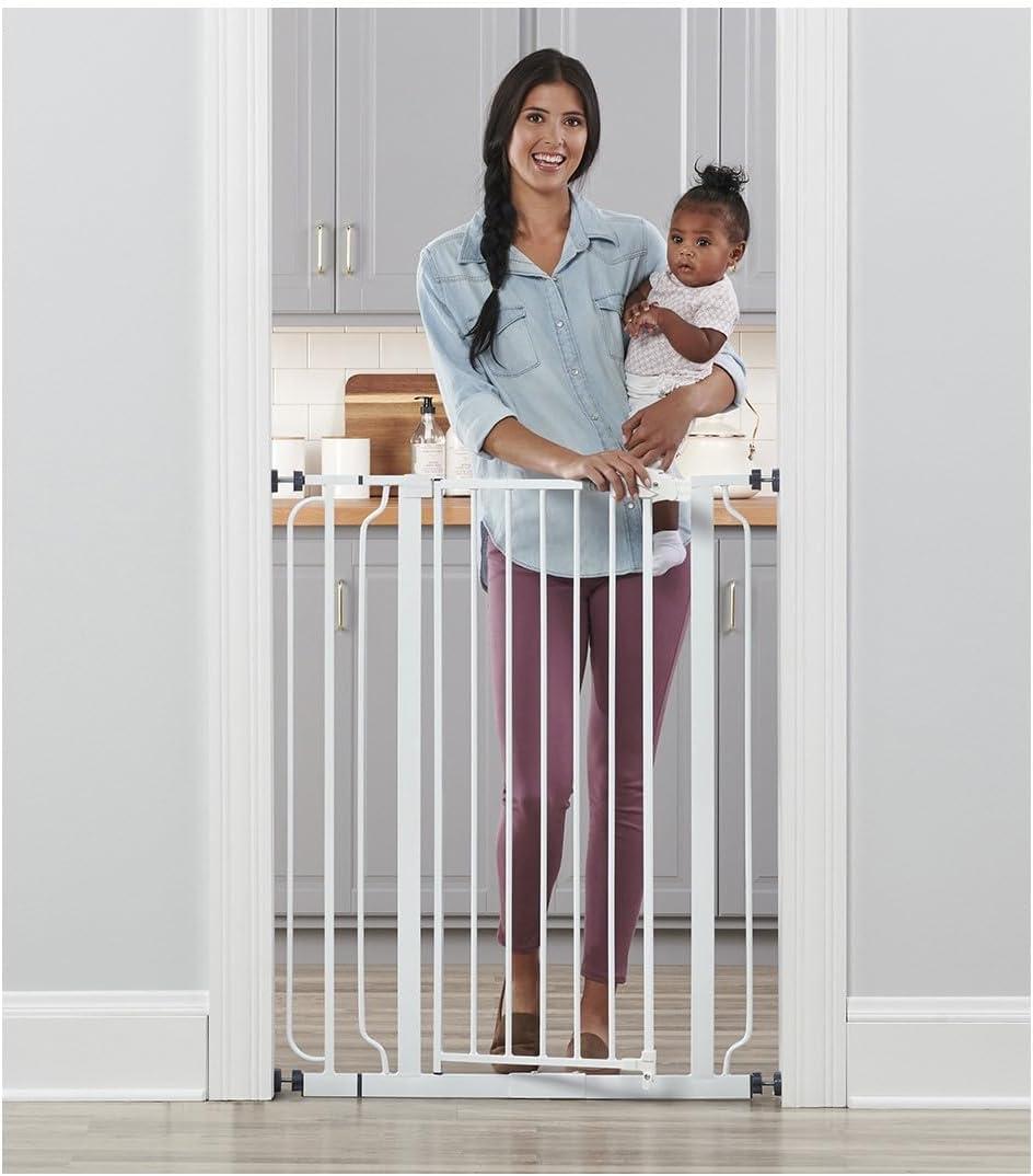 Regalo Extra Tall Baby Gate for Doorways & Bottom of Stairs, Pressure Mount Safety Gate for Babies, Toddlers & Pets, American Designed & Family Owned, Trusted and Tested (29-36.5"W x 36"H, White)