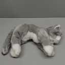 Bearington Collection Socks Plush Cat 15-in - Realistic Stuffed Cat - Grey Plush Toy