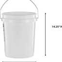 United Solutions 5 Gallon Bucket - 3 Pack, White, Heavy Duty BPA-Free Plastic Bucket, Comfortable Handle, Easy to Clean, Perfect for on The Job, Home Improvement, or Household Cleaning