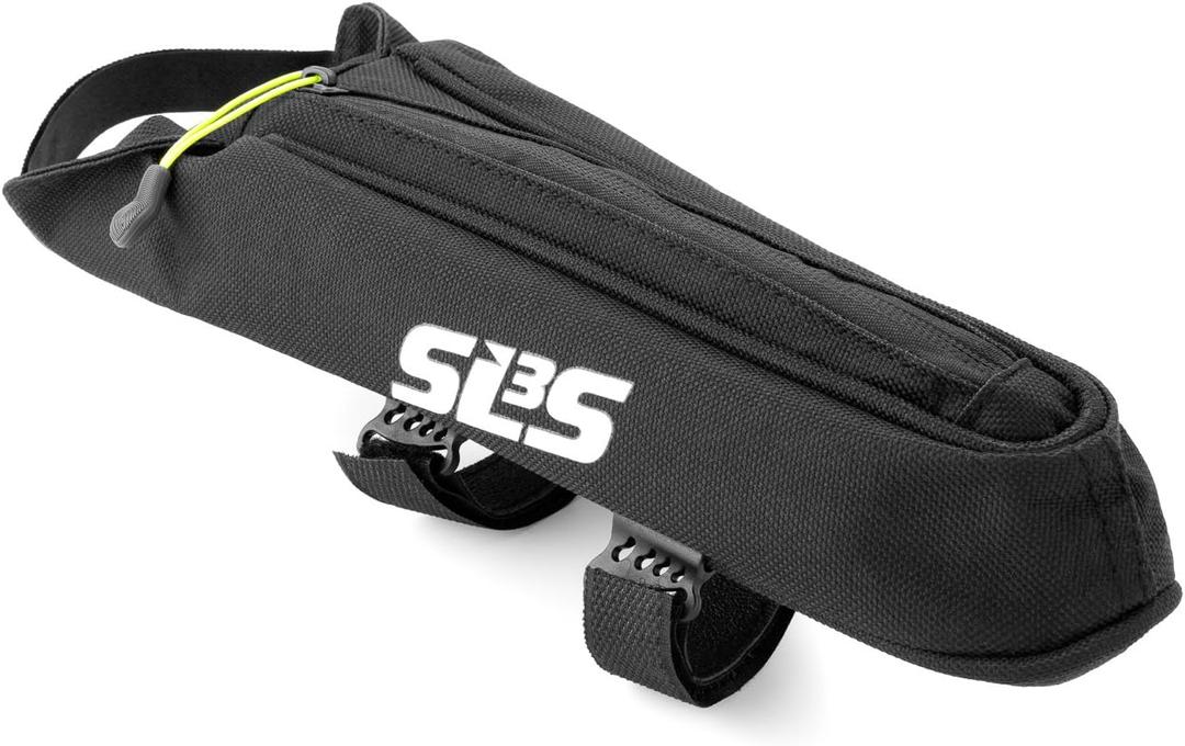 SLS3 Aero Top Tube Bike Bag - Small, Stable & Secure for TT and Triathlon Racing  Tri and Cycling Accessories - Premium Low Profile Design Reduces Drag - Custom Fit Bike Top Tube Bag (Black)