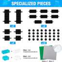 MANNIDOO 1600 Pieces Building Bricks, Building Bulk Block with 2 Packs 24x24 Studs Sticky Plate and 46PCS Wheel Accessory - Compatible with All Major Bricks, Gfits for Kid - 18 Shape/16 Colo