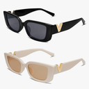 Allarallvr Rectangle Sunglasses for Women 90s Retro Trendy Y2K Classical Vintage Square Shades AR82037
