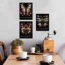 3pcs framed William Morris Wall Art Retro Insect Canvas Pictures Bee Butterfly Dragonfly Posters Prints, Botanical Nature Flower Wall Decor Paintings for Living Room Bedroom Bathroom (12x16, Black)