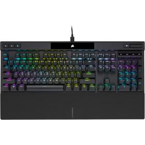 Corsair K70 RGB PRO Wired Mechanical Gaming Keyboard (CHERRY MX RGB Speed Switches: Linear and Rapid, 8,000Hz Hyper-Polling, PBT DOUBLE-SHOT PRO Keycaps, Soft-Touch Palm Rest) QWERTY, NA - Black