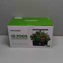 Ahopegarden Indoor Garden Hydroponics Growing System: 10 Pods Plant Germination Kit Herb Vegetable Growth Lamp Countertop with LED Grow Light - Hydrophonic Planter Grower Harvest Lettuce (Black)