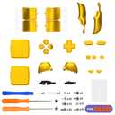eXtremeRate Replacement Full Set Buttons for Steam Deck OLED, Chrome Gold DIY Custom ABXY D-pad Trackpad Bumpers Triggers Buttons with Tools for Steam Deck OLED Console - No Console