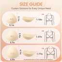 2 x Bra Pads Inserts,Removable Sports Bra Inserts,6 Pairs (Beige)