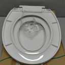 Toilet Seat with Toddler Seat, Potty Training Toilet Seat Round 2 in 1 Soft Close Quiet No Slapping, Magnetic Absorption, Easy to Install and Clean,White