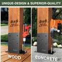 6x6 Post Base (Internal Size 5.6" x 5.6 ") Heavy Duty Stainless Steel Powder-Coated Post Anchor with Air Flow Channel Fence Post Anchor Base for Deck Railing, Pergolas, Fence Pillar, 4Pack