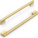 10 Pack 10 Inch(254mm) Kitchen Cabinet Handles Brushed Gold Cabinet Pulls Kitchen Cabinet Hardware Drawer Pulls for Cupboard Wardrobe