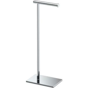 Gatco 1431C Modern Rectangle Base Freestanding Toilet Paper Holder, 21.25" Chrome with Weighted Base