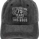 Limited Edition 1950 Hat for Women Men, Funny Adjustable Cotton Embroidered 75th Birthday Baseball Cap
