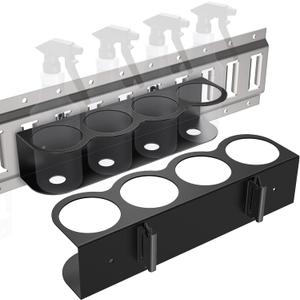 FOROIRON 2 Pack E-Track 4 Holes All-Purpose Spray Bottle Holder E Track Accessories Heavy Duty Spray Can Holder Rack Organizer Storage for Enclosed trailer E Track Hook Tool Holder Hanger for trailer