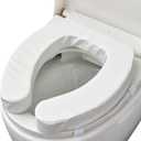 Toilet Seat Riser Cushion for Seniors, Raised Padded Bathroom Riser with Soft Foam, Portable Seat Elevator for Post Surgery Recovery, Hip & Knee Pain Relief, Arthritis Support & Low Toilets