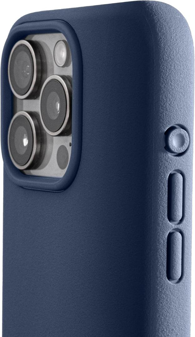 TineeOwl for iPhone 15 Pro Max Magnetic Case - Dune Series, Compatible with MagSafe, TPU, Minimalist, Slim/Thin, Grippy with Microfiber Lining, Rounded Action Button (Navy Blue, iPhone 15 Pro Max)