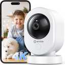 ANNKE 4K UHD Indoor Security Camera, Crater Reno 8MP Smart 2.4/5 GHz WiFi Camera with PTZ, Night Vision, 2-Way Audio, Smart Human Detection, Works with Alexa, Ideal for Baby/Pet Camera/Home Security