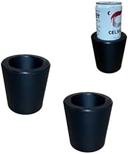 Kimalab 8.4 oz / 12 oz Slim Can Universal Cup Holder Adapter and Expander - Car Upgrade Fits Red Bull, Celsius, Energy Drink, Michelob, White Claw, Truly (Two Pack, Black)