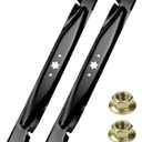 2 Pack 942-04290-X Gator Mower Blades with Nuts Replaces 942-04244A 942-04290A 742-04290A 742-04244A for Cub Cadet MTD Troy-Bilt Craftsman 46 Inch XT1 XT2 LT46 RZT46 LTX1046 Bronco46 Decks