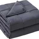 Yescool Weighted Blanket for Adults (20 lbs, 60” x 80”, Grey) Cooling Heavy Blanket for Sleeping Perfect for 190-210 lbs, Queen Size Breathable Blanket with Premium Glass Bead, Machine Washable