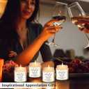 Fumete 50 Pcs Thank You Candles Bulk for Teacher Inspirational Scented Candles Set 3.5 oz May You Be Proud of The Difference Make Employee Appreciation Gifts for Secretaries Nurse Volunteer(White)