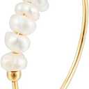 ZMANYIJEW Freshwater Pearl Ring for women,Dainty Minimalistic 316L Stainless Steel Gold Stacking Statement Wedding Finger Pearl Rings Holiday Gift for Women
