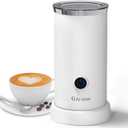 Milk Frother, Milk Frother and Steamer with Two Whisks for Frothing and Heating Milk, 4 IN 1 Multifunction Coffee Frother for Hot & Cold Froth, Auto-off & Easy Cleaning, Matte White, JC-A4W