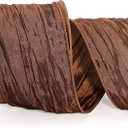 LaRibbons Fall Burlap Ribbon Wired 2 1/2" x 10 Yards, Chameleon Copper Ribbon for Autumn Wreath Thanksgiving Farm Gift Wrapping Home Decor