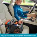 High Road Car Caddy with Cup Holders - Front Seat Organizer for Drivers or Back Seat Organizer for Kids - Portable Car Organizer with Easy One-Handed Carry Handle