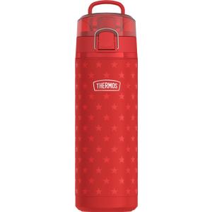 THERMOS ICON SERIES, Stainless Steel Water Bottle with Spout - 24 Ounce, Red Stars - Vacuum Insulated Water Bottle with Lid
