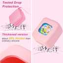 3 x MGZNMTY Carrying Case and Silicone Case for Bitzee Magicals Interactive Toy Digital Pet and Protective Skin Cover for New Bitsy Electronic Virtual Pet (Pink)