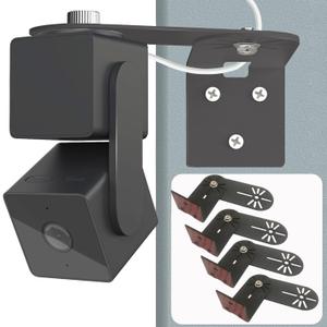 4Pack Metal Swivel Wall Mount Bracket for Wyze Cam Pan V3/V2, Wyze Cam V4/3/2 and Suitable for 1/4 inch Screws Security Camera ,Max Cover Both Sides of The House 300