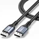 dockteck 8K DisplayPort Cable 1.4 10FT, DP to DP UHD Speed Display Port Cord, Cable Support HBR3 32.4Gbps HDCP Braided Cable for TV FreeSync G-Sync Gaming Monitor PC Laptop (9.9Ft)