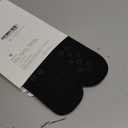 3-9 Pairs No Show Socks Women Nylon Ultra Low Cut Non-Slip Thin Liner Socks Invisible Hidden Socks for Flats (6-8, 6 Pairs Black)