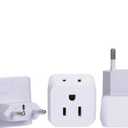 Ceptics Turkey, Egypt, Iceland Travel Adapter Plug - Type C - Europe - 2 In 1 - Light Weight - Perfect for Cell Phones, Chargers, Cameras and More